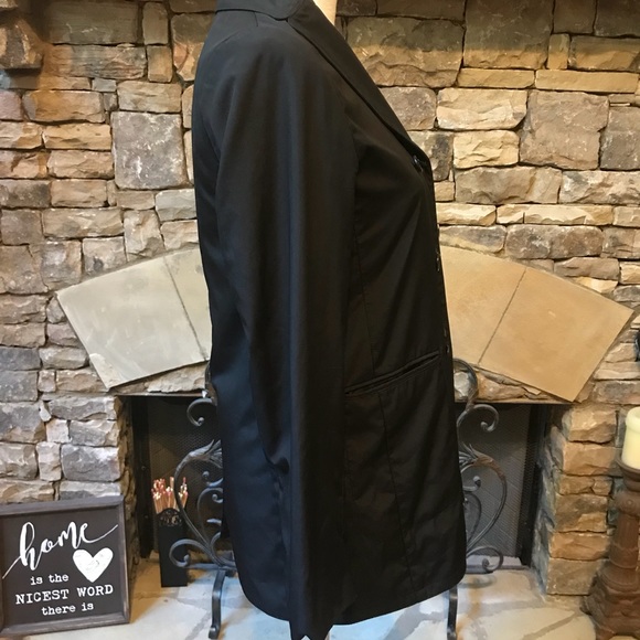 Banana Republic Black Trench Coat Jacket Size XS - Picture 4 of 7